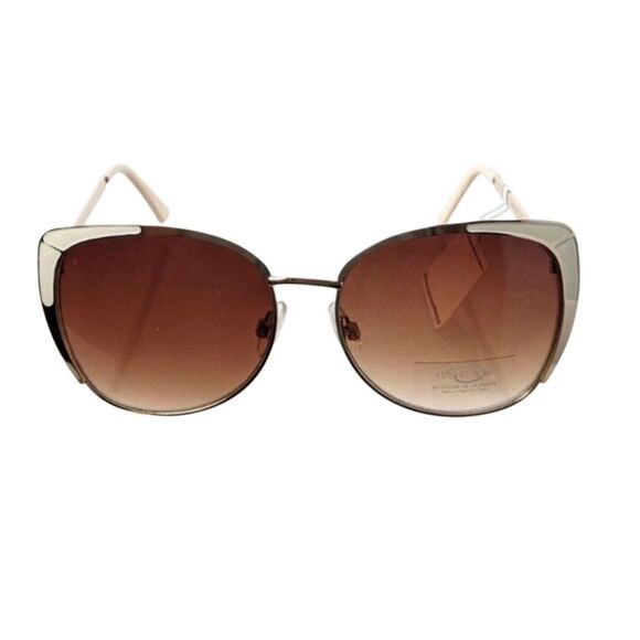 Oscar de la Renta Cat Eye Sunglasses Gold Brown Gradient Mod  display picture 3